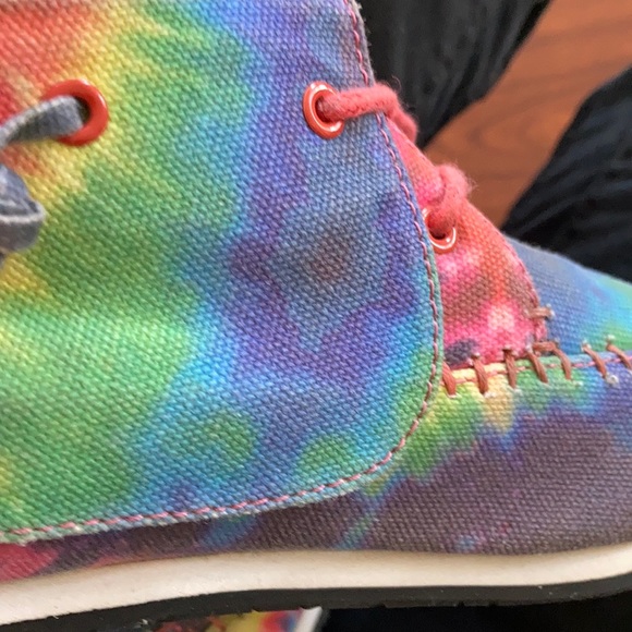 Akid Tie Dye moc canvas lace sneakers kids size 5 - Picture 13 of 16